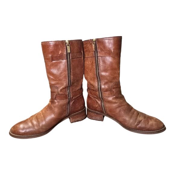 MICHAEL Michael Kors Blake Boot 7.5 M Brown winter Boot Buckles Calf - Picture 7 of 16